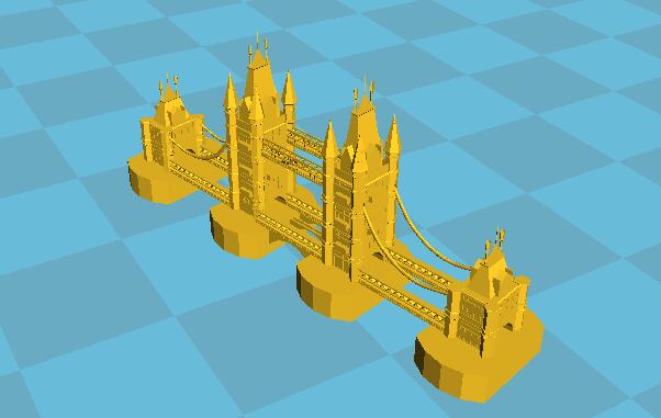 3D打印建筑模型之伦敦塔桥