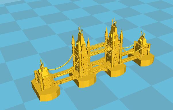 3D打印建筑模型之伦敦塔桥