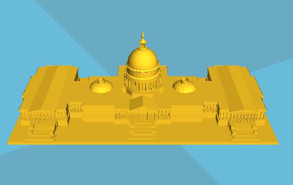 3D打印建筑模型之白宫