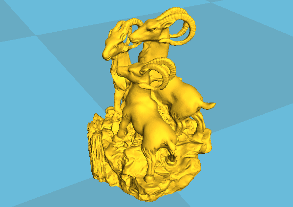 3D打印艺术品之三羊开泰