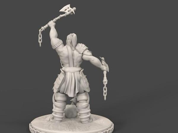 3D打印野蛮人游戏手办