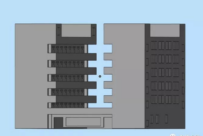 3D打印教学楼建筑模型