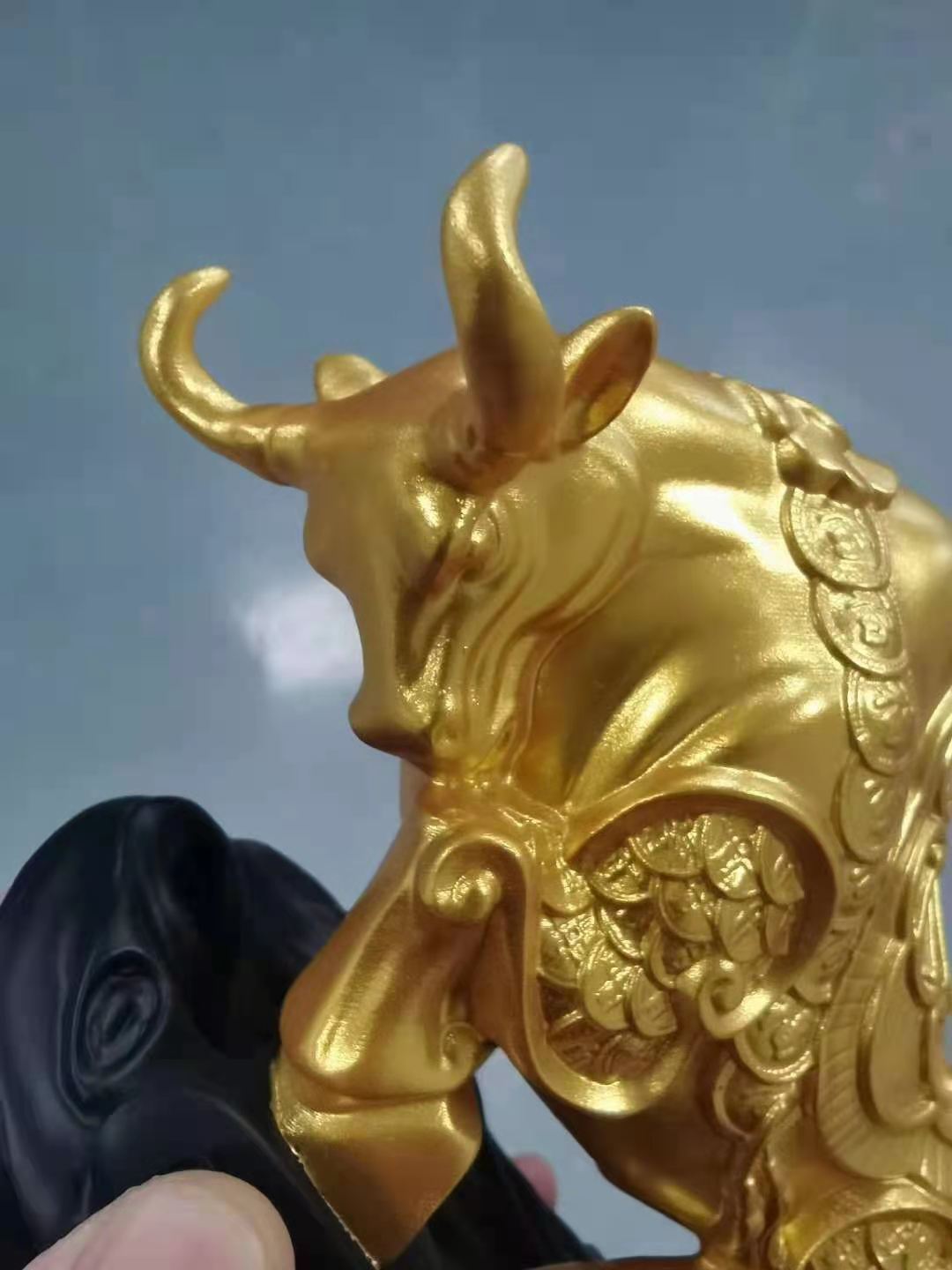 3D打印摆件喷金色