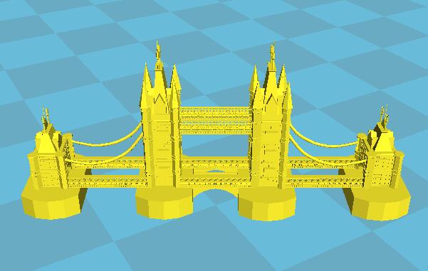 3D打印建筑模型之伦敦塔桥