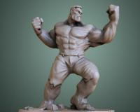 3D人像模型打印之绿巨人