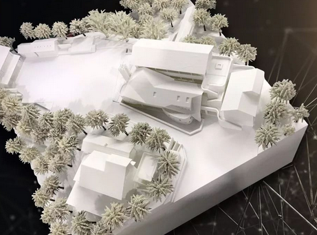 3D打印雪景房屋沙盘 模型
