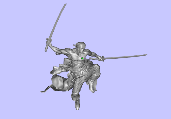 3d打印海贼王索隆 GK白模手板