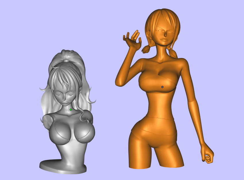 海贼王娜美白模 3D打印GK手办模型